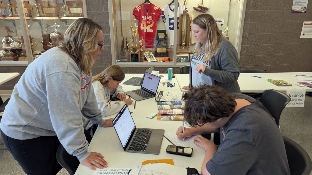 Students getting help applying to college