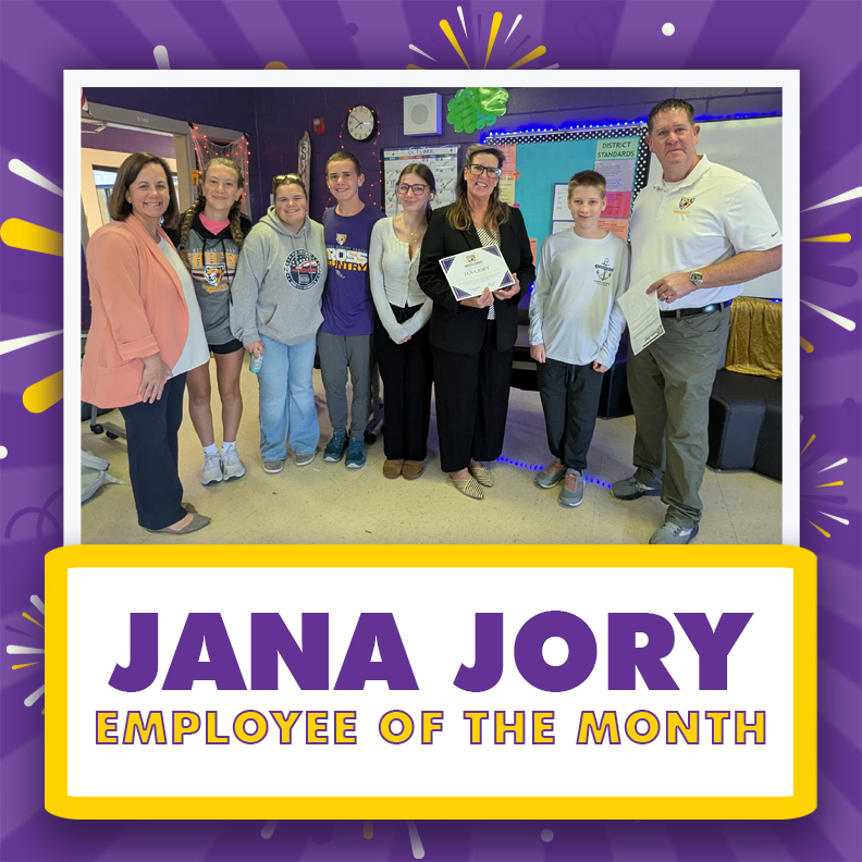 Students and administrators celebrating with Sra. Jory