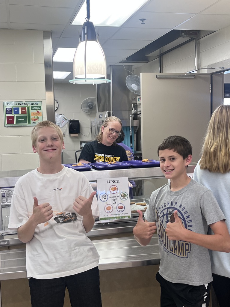 CFO Sarah Johnston serving lunch at the middle school