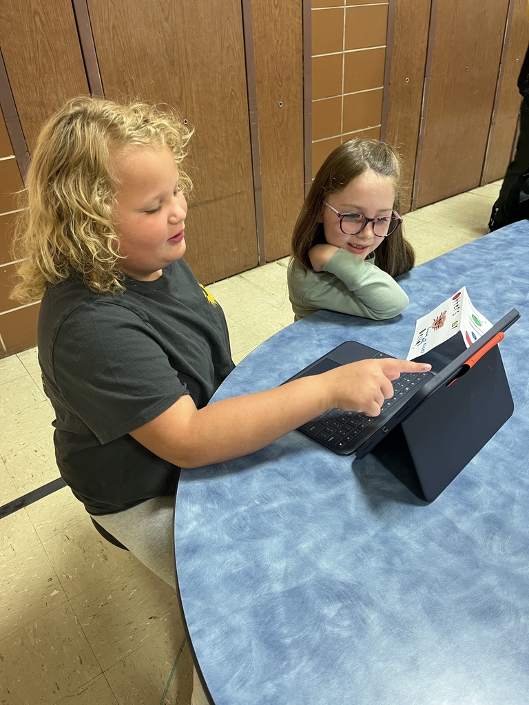 Third graders sharing their Animal Classification Research Projects  with first graders