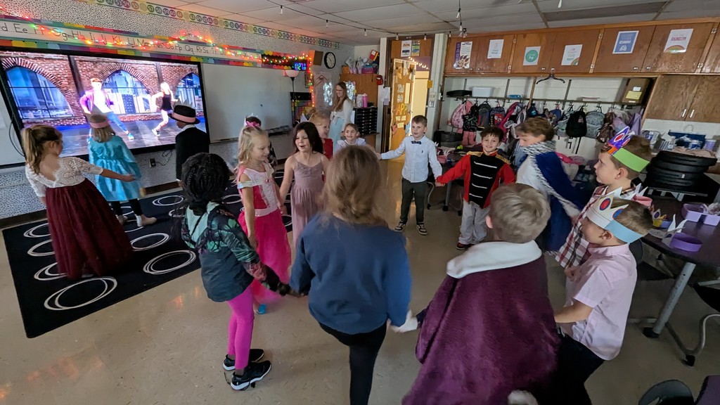 First graders dancing at the Royal Ball