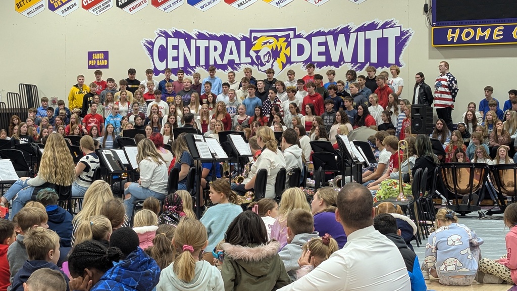 CDHS choir performing at Veterans Day assembly