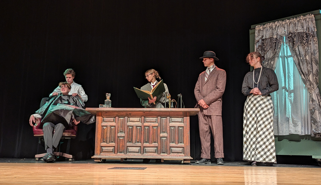 Cast performing in CDHS musical "Newsies"