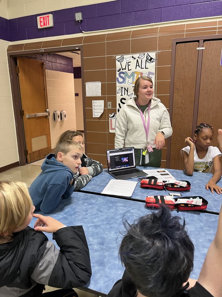 Nurse Kenzie answering students' questions about the human body