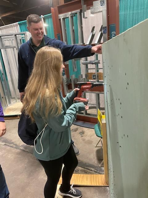 CDHS students exploring careers at the Trade Expo