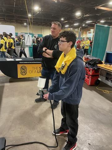 CDHS students exploring careers at the Trade Expo