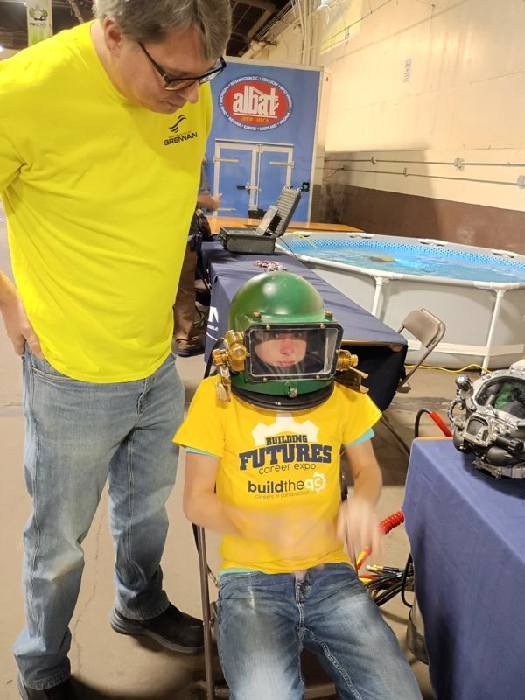 CDHS students exploring careers at the Trade Expo