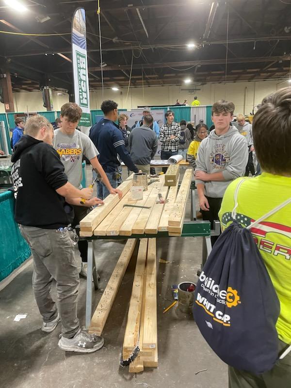 CDHS students exploring careers at the Trade Expo