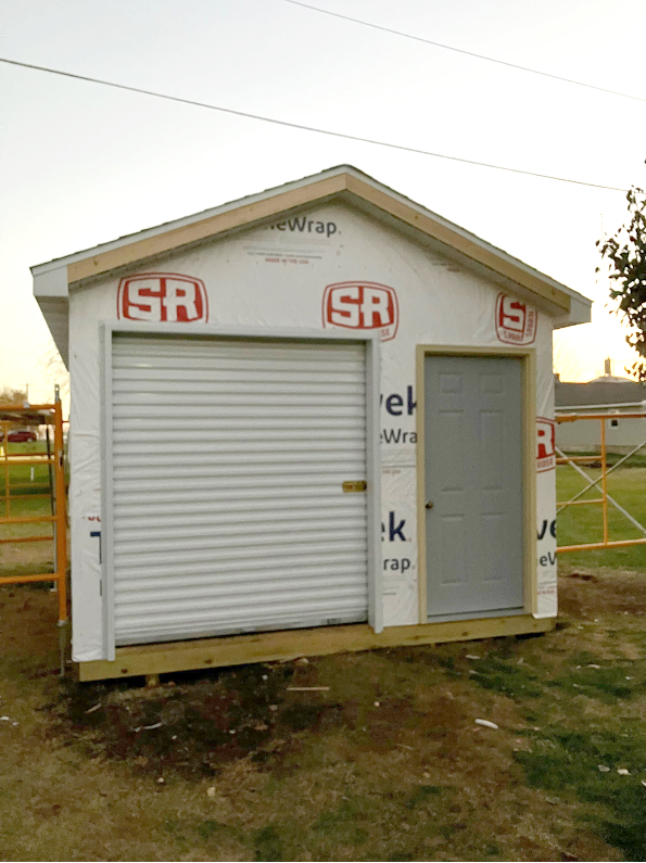 Shed built by Building Trades Students