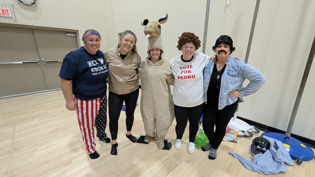 Mrs. Grantz, Mrs. Barnes, Mrs. Moulton, Mrs. Schaller and Ms. Garrity in the Lip Sync Battle