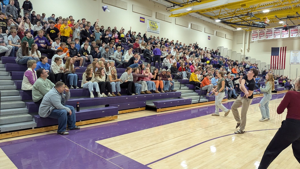 T-shirt toss during the CDHS Winter Assembly