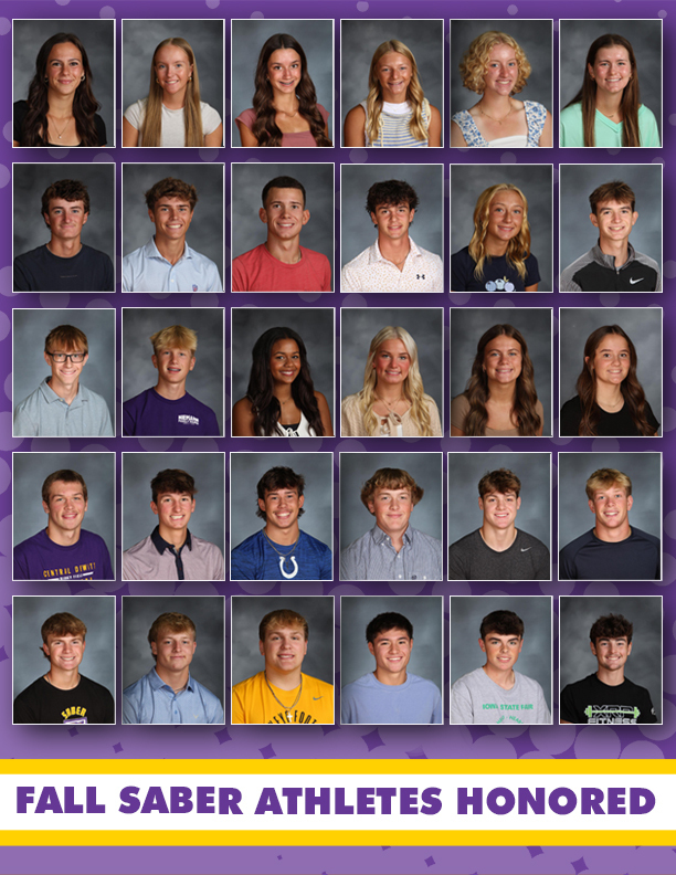 Fall Saber Athletes recognized for achievements
