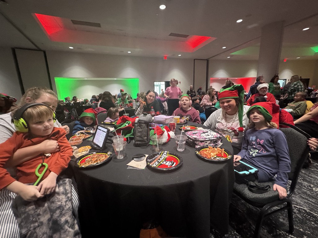 Sabers having fun at Happy Joe's Holiday Party