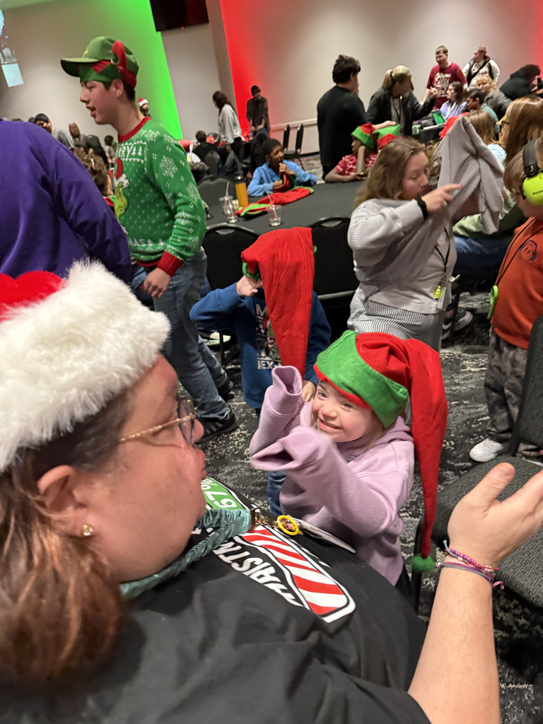 Sabers having fun at Happy Joe's Holiday Party