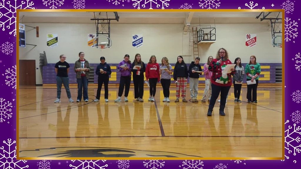 Principal Hayes surprising staff at a CDMS Special Assembly 