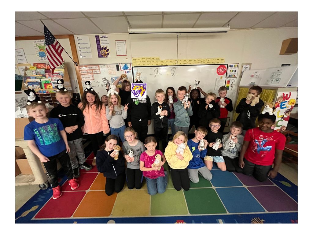 Second graders with their Two-by-Two pets