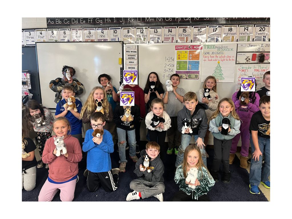 Second graders with their Two-by-Two pets