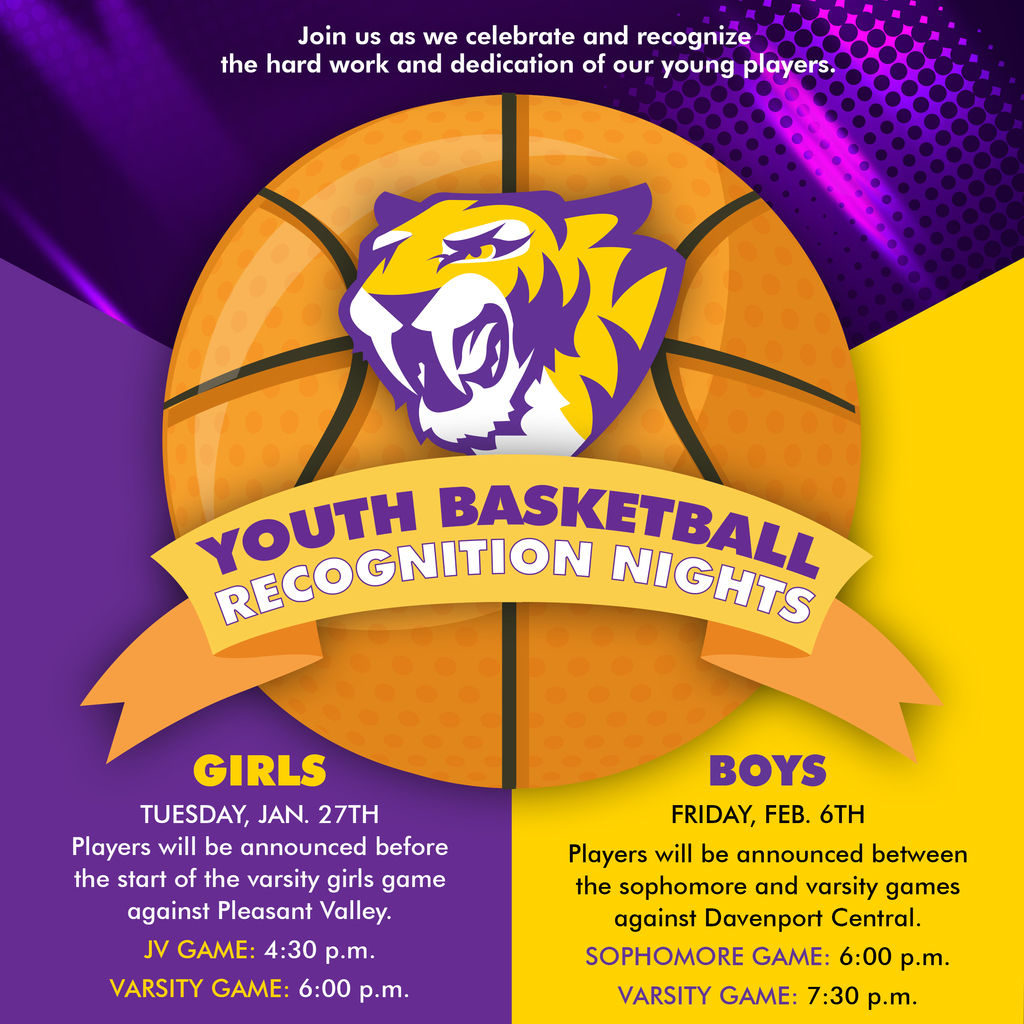 Youth Basketball Recognition Night flyer