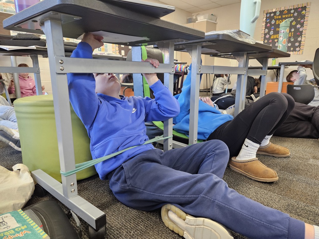 Just like Michelangelo painting the ceiling of the Sistine Chapel, 5th graders challenged themselves to create art using the underside of their desks 