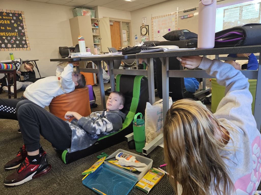 Just like Michelangelo painting the ceiling of the Sistine Chapel, 5th graders challenged themselves to create art using the underside of their desks 