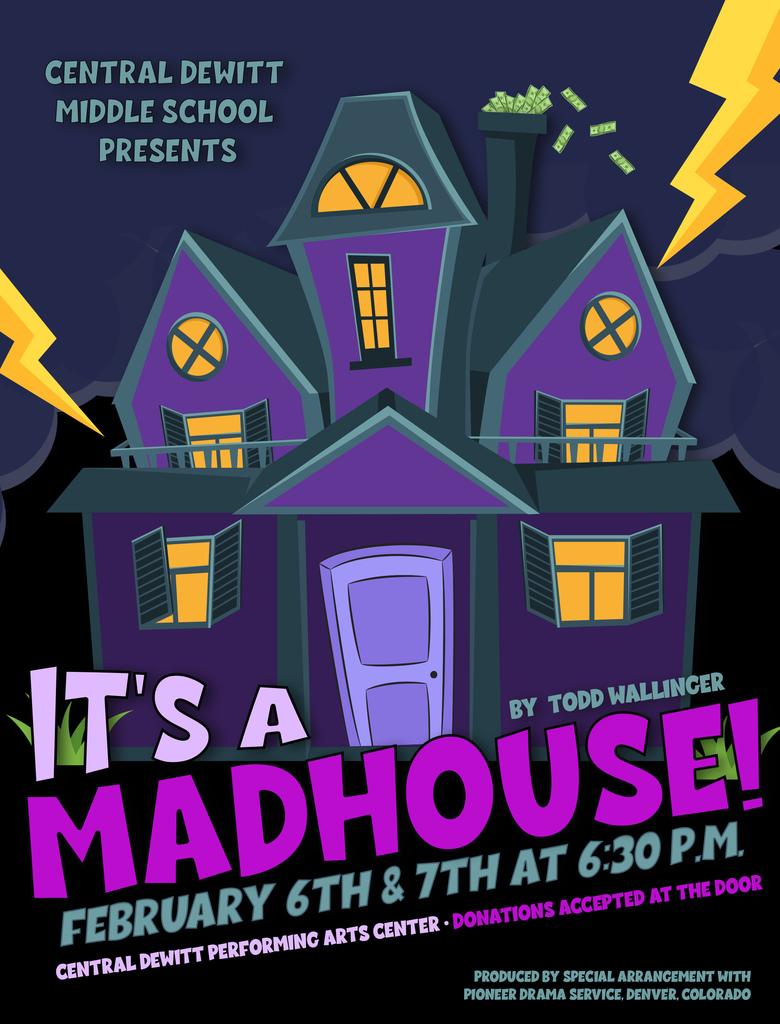 It's a Madhouse! CDMS Play poster