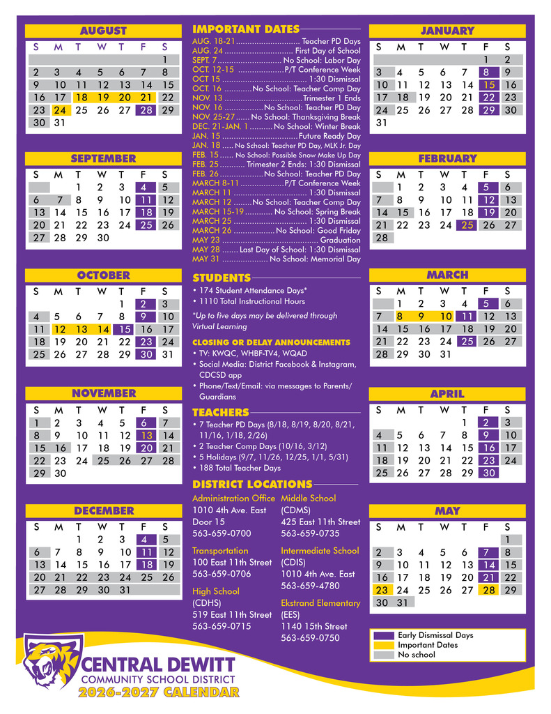 2026-2027 DISTRICT CALENDAR