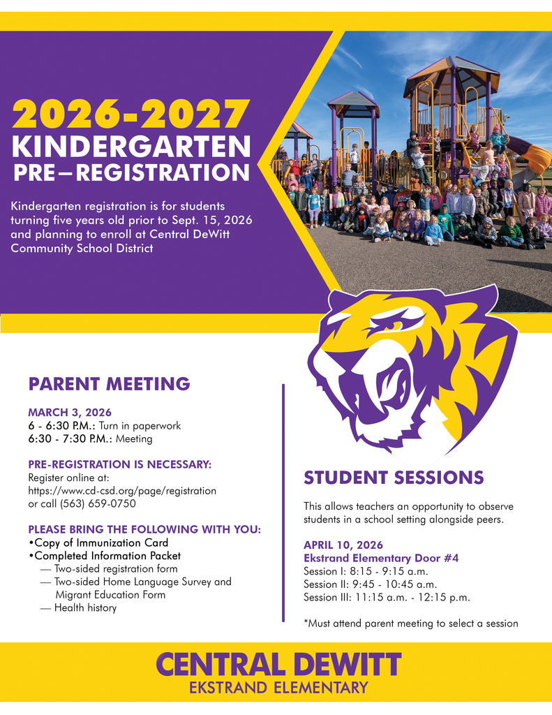 Kindergarten Pre-Registration Flyer