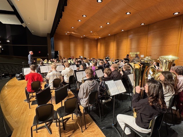 MAC Conference Honor Band rehearsal