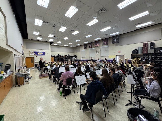 MAC Conference Honor Band rehearsal