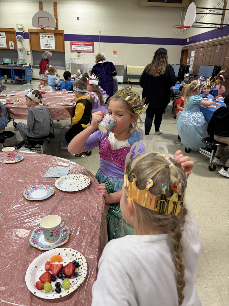 Kindergartners enjoying "tea" and treats
