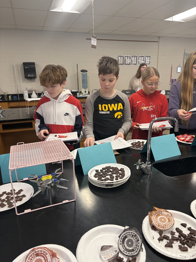 6th graders trying different varieties of chocolate
