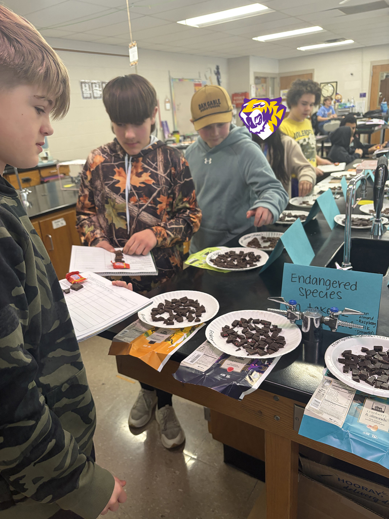 6th graders trying different varieties of chocolate
