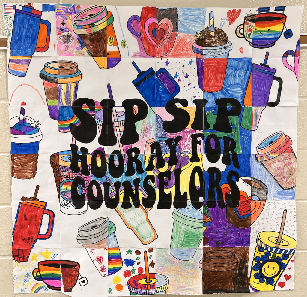 Posters created by Ekstrand students for National School Counselors Week