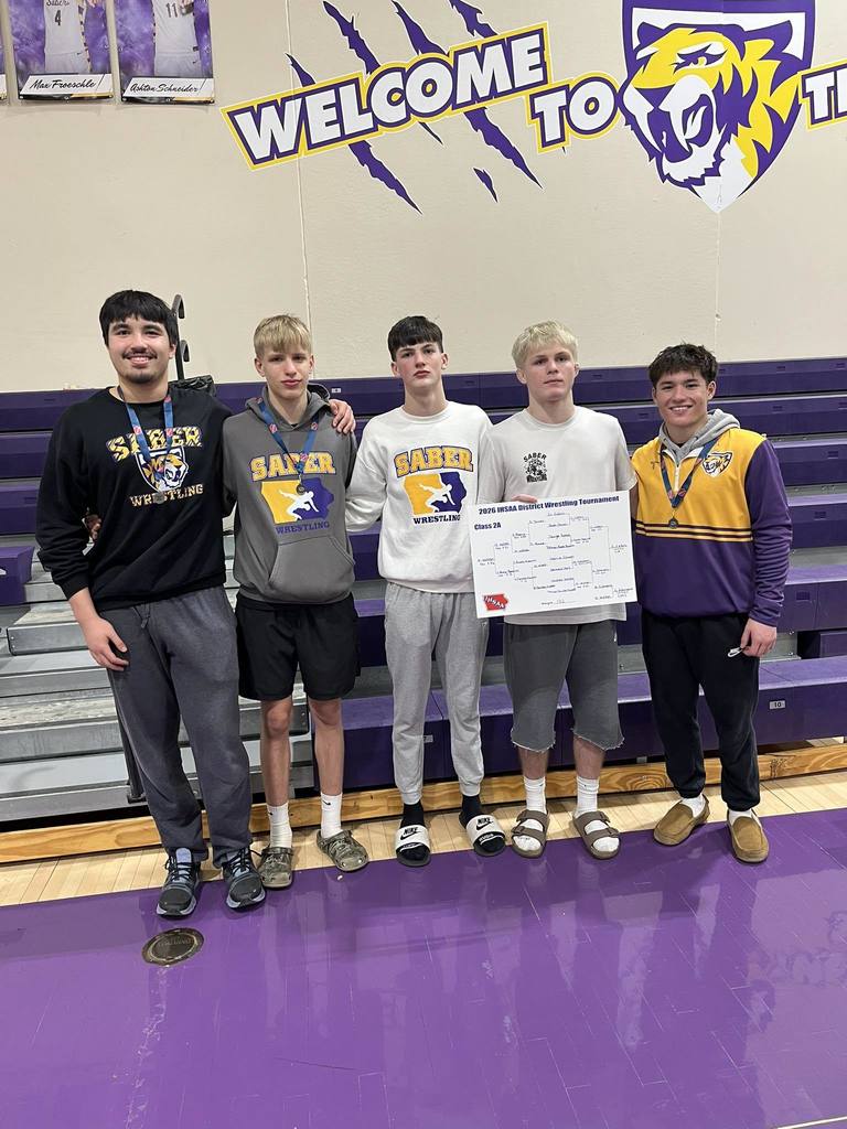 Kazmir Senneff, Greyson Grell, Cale Johnson, Eli Edfors, and Keaton Hansen