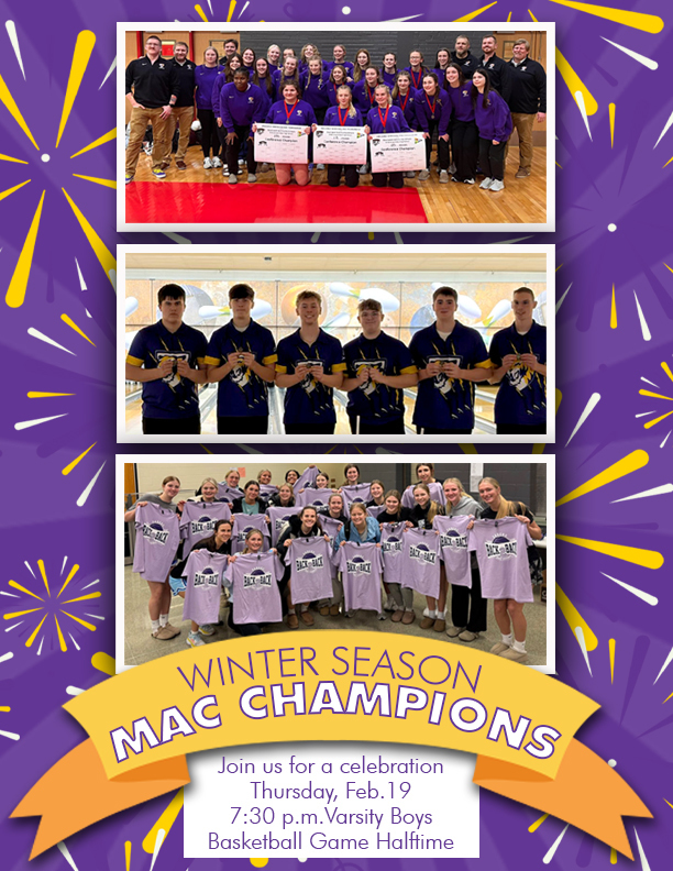Mac Champions Girls Wrestling, Boys Bowling and Girls Basketball