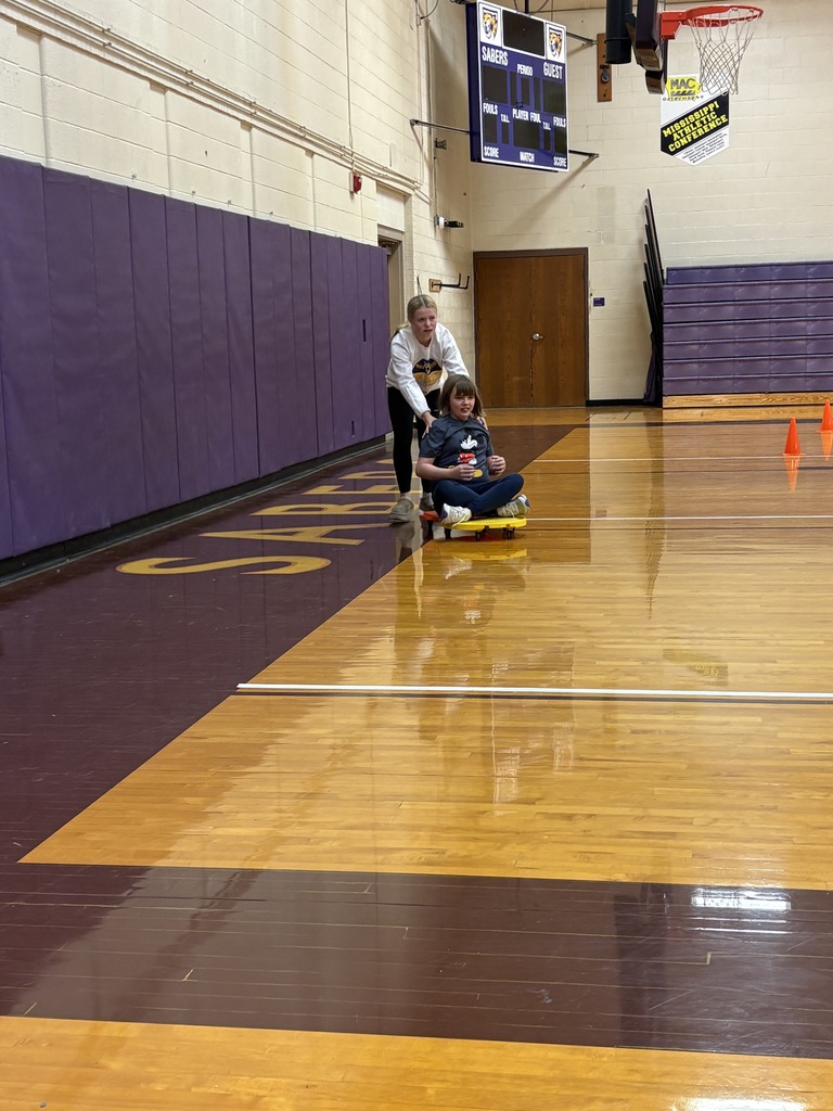 Peer Stem class doing bobsledding  as part of their recreation of the Winter Olympics