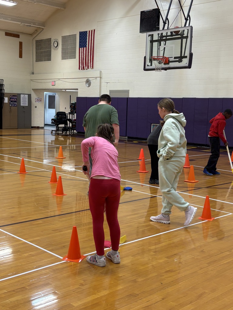 Peer Stem class play hockey as part of their recreation of the Winter Olympics