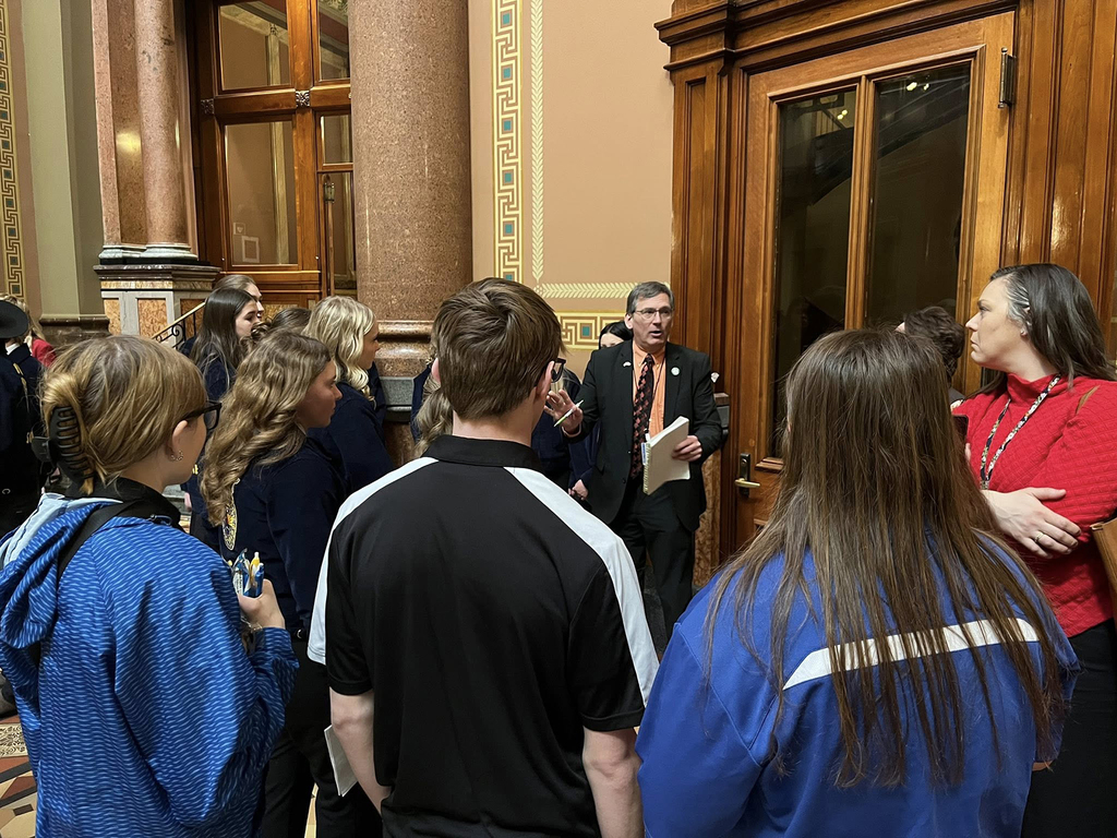 FFA and FCCLA students with Senator Mike Zimmer