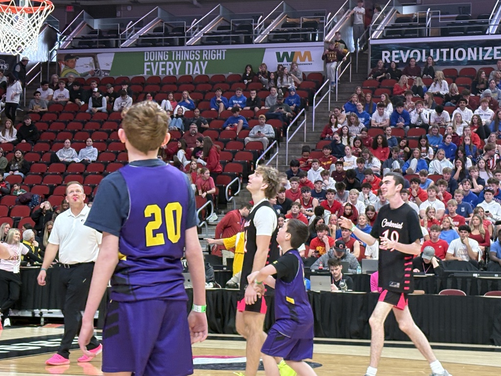 Central DeWitt Unified Special Olympics basketball team at girls state basketball tournament