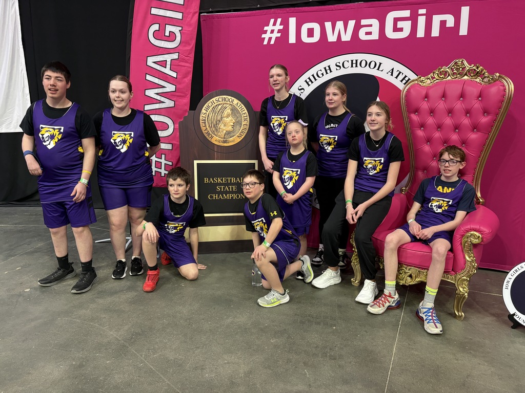 Central DeWitt Unified Special Olympics basketball team at girls state basketball tournament