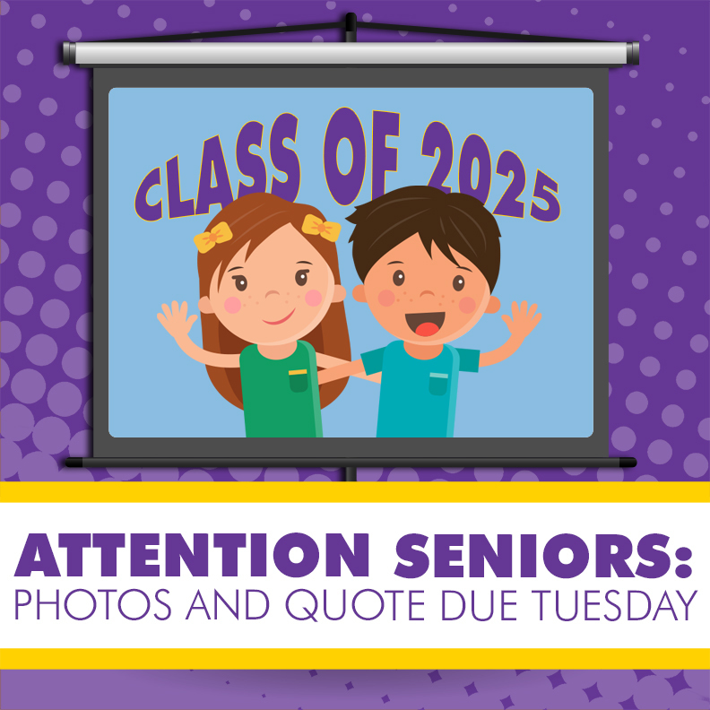 Screen with students on it representing a slideshow