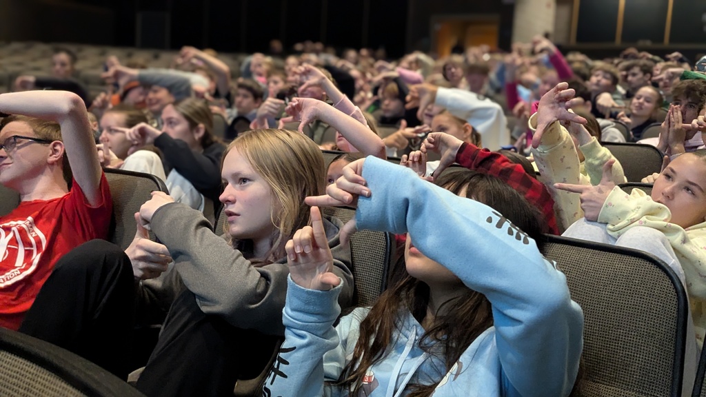 Students exploring how artists frame things