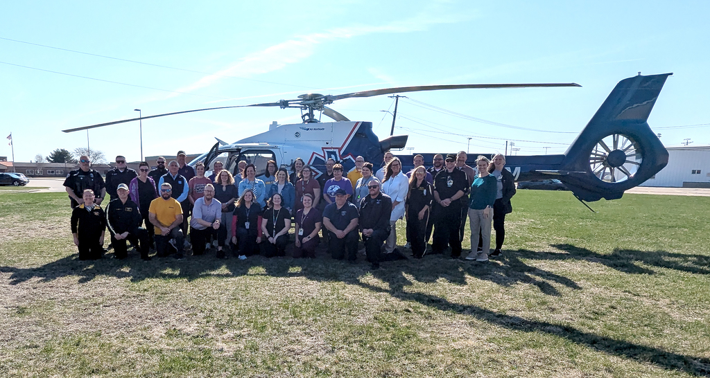 Code Blue Drill teams, local EMS, University of Iowa Project ADAM representatives, AirCare Medivac staff