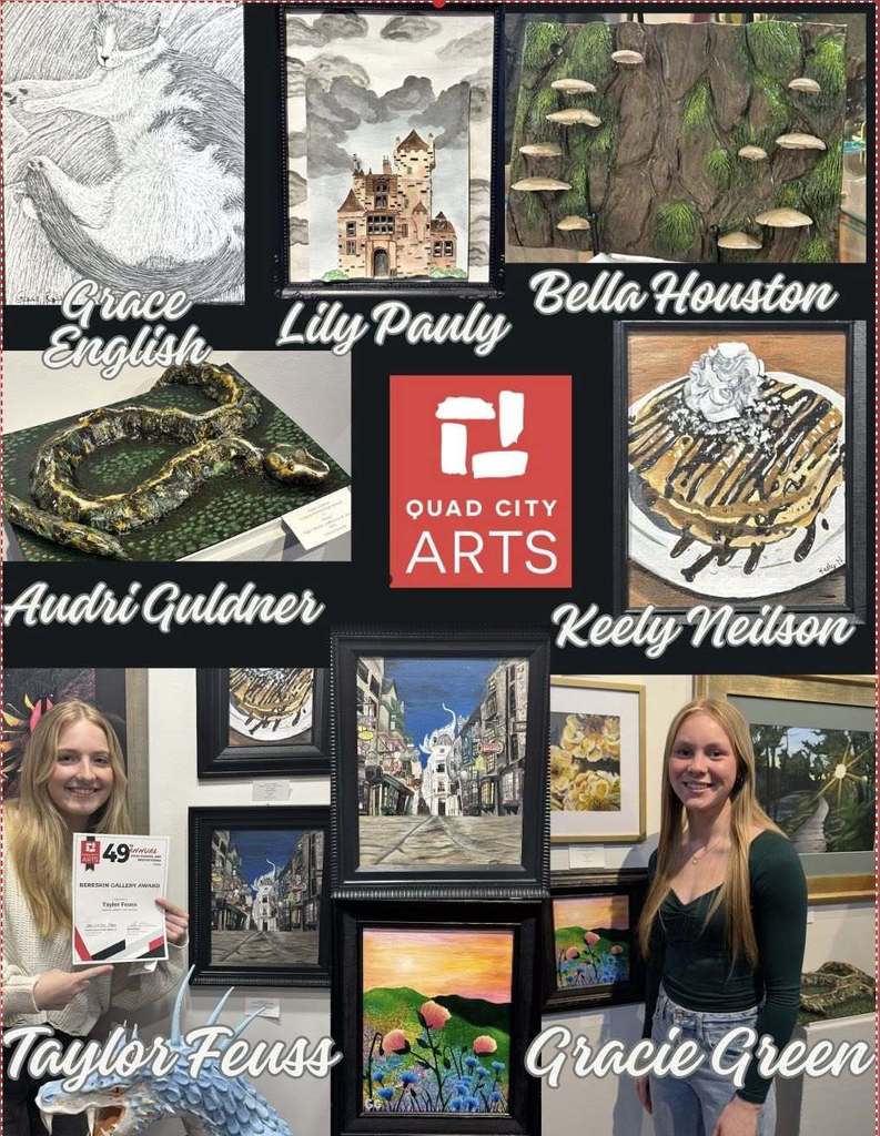 Saber Artists' work on display at at the 49th Quad City Arts High School Competition: