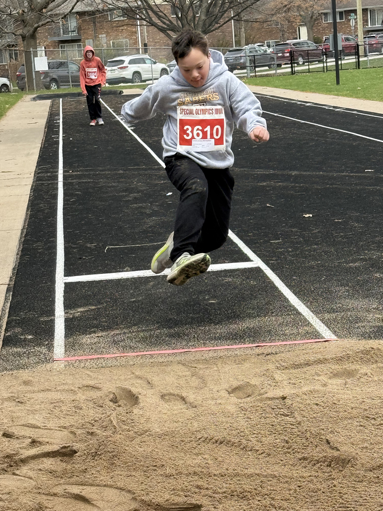 Cole Michaelsen doing long jump