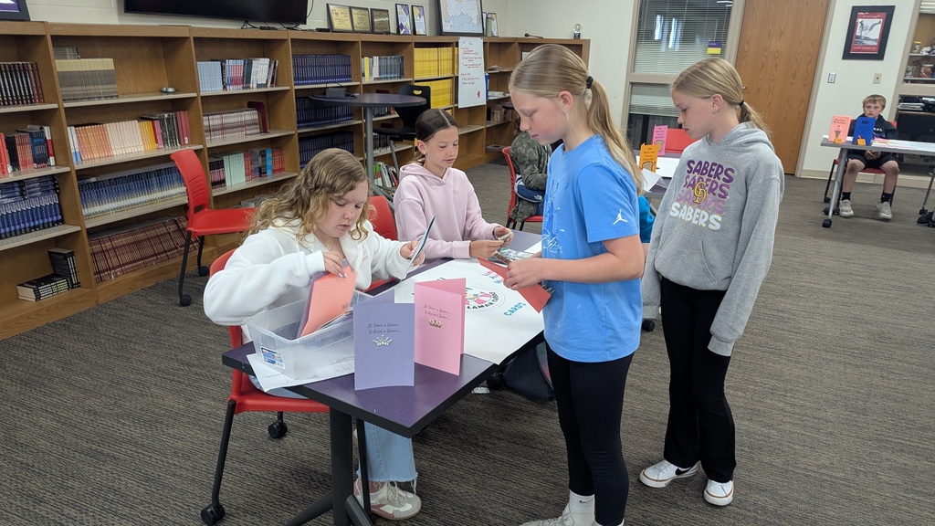Students selling Mother's Day and Father's Day cards