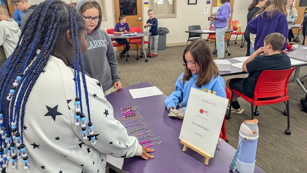 Students selling items at the Opportunity for Entrepreneurs Market