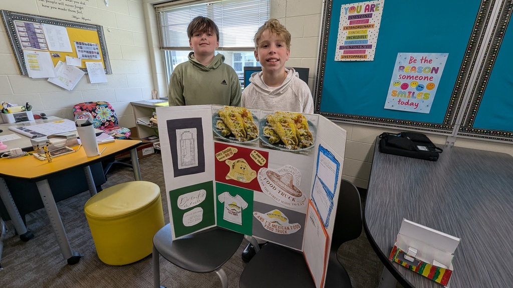 Students presenting their food truck concepts