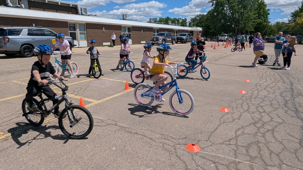 Second graders at the Bike Rodeo