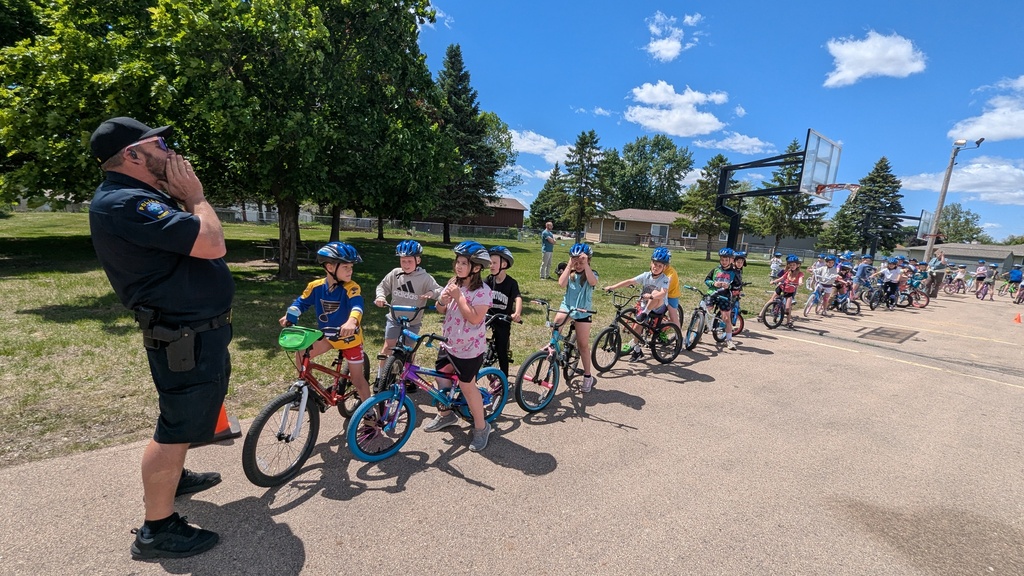 Second graders at the Bike Rodeo
